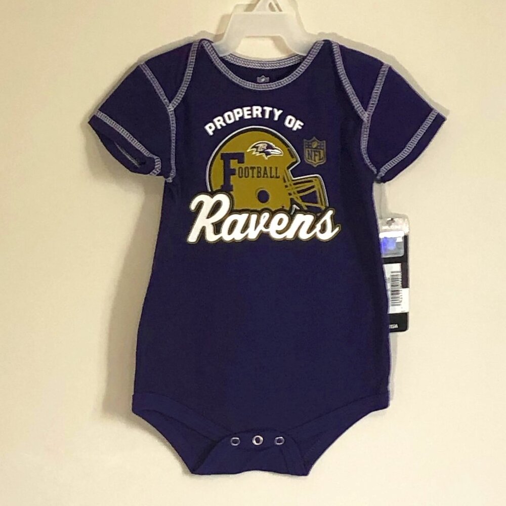 18M 3 Snap NFL Team Onesie Baltimore Ravens BNWT!!